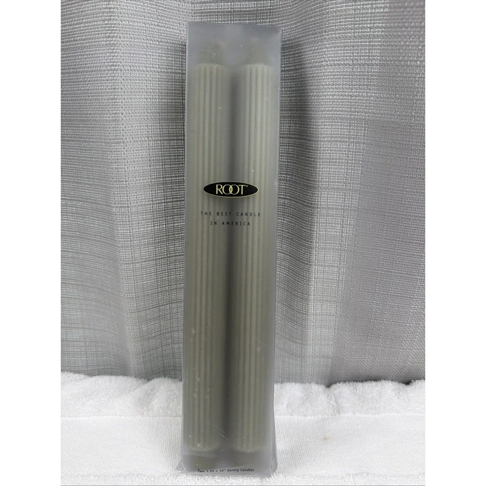 2 Root Gentry Ribbed Candles - 1.25 X 12